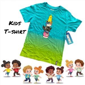 NWT - Fortnite - Blue & Green Ombre Graphic Tee